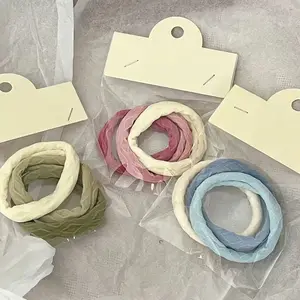 Unisex Hair Tie and Hairband Pack, 3 Random Colors, Trendy Spring Glow-Up Fashion Hair Accessory