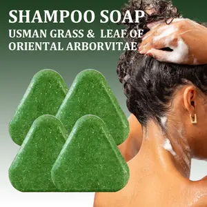 120g Cypress Leaf Shampoo, Natural Haircare, containing Polygonum multiflorum, Cypress Leaf, and Usman Grass, cleanses the scalp, reduces dirt and excess oil on the hair and scalp, nourishes and moisturizes the hair, suitable for both men and women