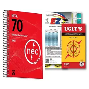 NFPA 70 2023 NEC Code Book + Ugly's Electrical Ref Spiral + EZ New Stock