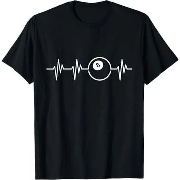 Eight Ball Heartbeat Funny Billiards Lover Or Player T Shirt