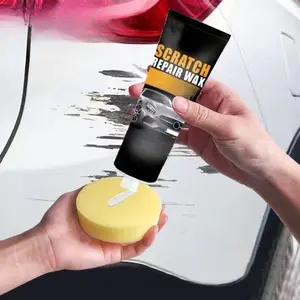 Car Scratch Remover Wax, Universal Premium Polishing Compound for Deep Scratches, Deep Scratch Repair, 4 fl oz (120 ML), with Sponge and Cloth, scratch removal wax
