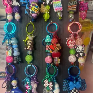 Keychains with Tassel PICK LIVE ONLY Stylish Keychains with Sturdy Metal Ring Soft Durable Tassels for Home Office Keys or Bag Charms in Bold Colors & Neutral Tones