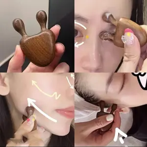 Wooden Nose Massager Facial Relaxation Massage Eye Acupressure Stick, Facial Roller, Natural Wood Material, Stress Relief Tool for Face and Eyes