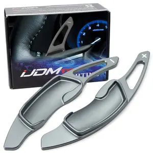 iJDMTOY Sports Gun Metal Grey Aluminum Larger Paddle Shifter Extensions For Subaru BRZ Impreza WRX Legacy XV Crosstrek