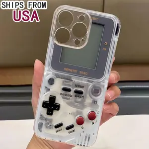 Creative Game Console Design Clear Phone Case, Decorative Phone Protector Cover, Phone Accessories for iPhone 15 14 13 12 Galaxy A15 A25 A35 S24ultra Aesthetic Personalized