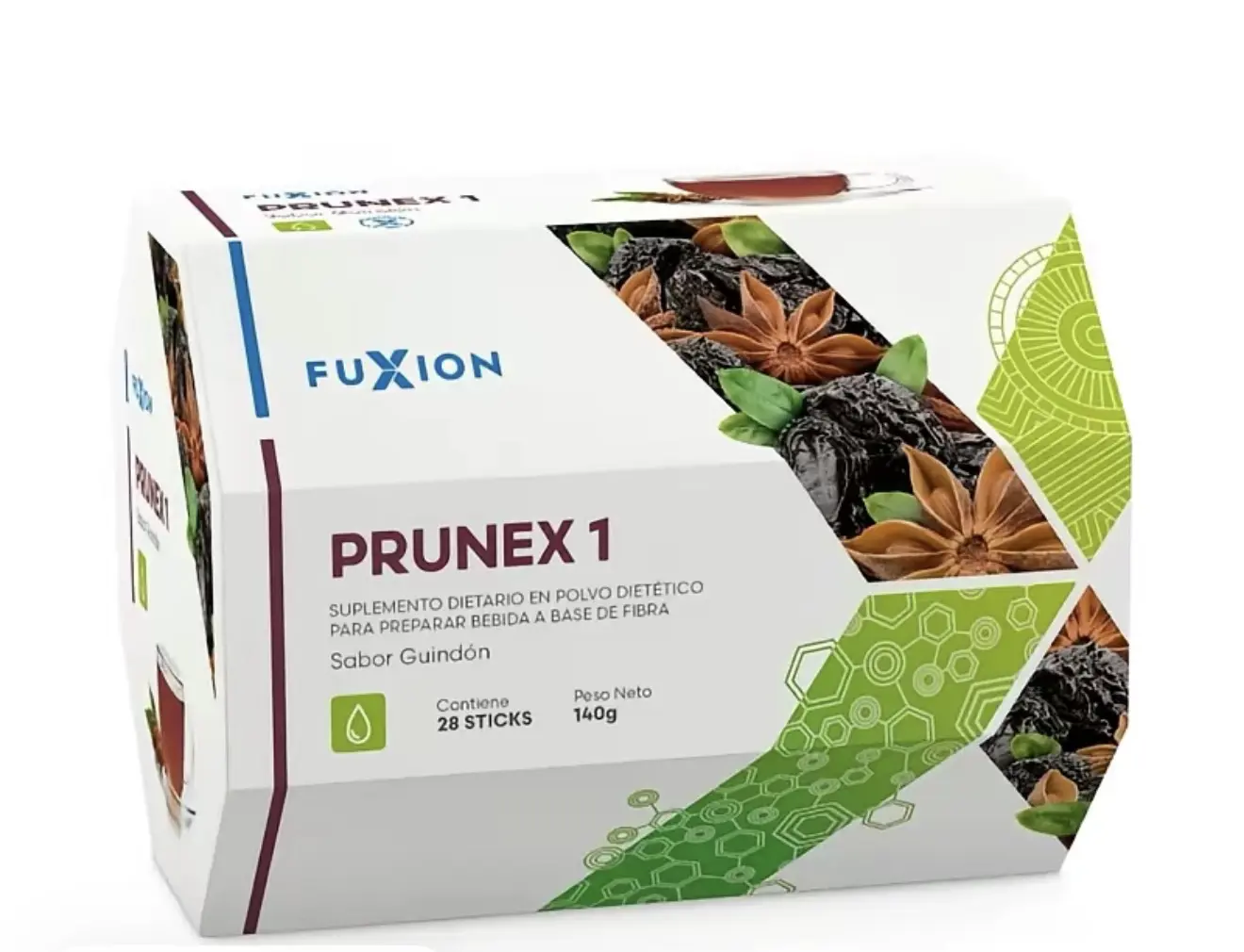 FuXion PRUNEX 1 Detox Tea-Plum flavor, 28 sticks (1-2-Daily), Natural Beverage Fiber Sugar Drink Promotes Digestive Health