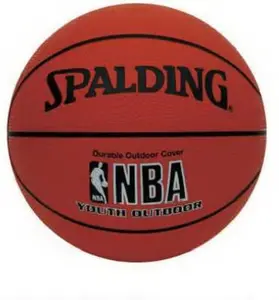 212 MAIN Official NBA Youth Outdoor Basketball - Spalding Sports 63-306, High Quality, Durable Rubber Construction, Pebbled Surface for Enhanced Grip, Pebbles