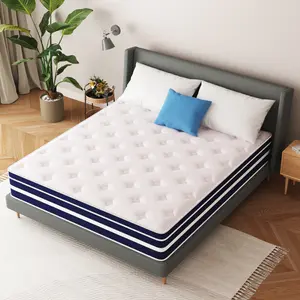 14 Inch Boxed, Queen Size Independent spring hybrid mattress, Medium Comfort,  CertiPUR-US, High-Quality Innerspring Mattress, No Fiberglass, Gel Memory Foam Infuse，sweet night home cozy sleep,Durable Restful Breathability Cooling Weight Distribution