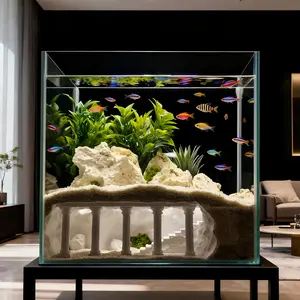 3D castle decoration with caves for reptiles and amphibians to hide and rest in. Made of PLA material, suitable for reptile habitats, creating an amazing pet world for home or office desks.