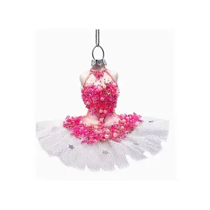 Classic Ballerina Dress Handcrafted Glass Ornament