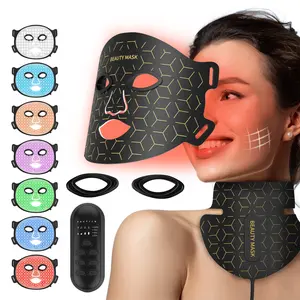 EasyinBeauty LED Light Therapy Face And Neck Mask, 2 In 1 Rechargeable Skincare Device For Home Use