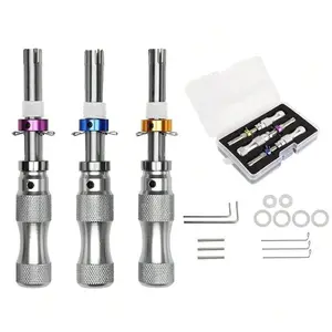 Huk Professional 7-Pin Tubular Lock Repair Set, High-Strength Extended Tools for Vending Machines & Safes, 7.0/7.5/7.8mm