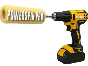 PowerSpin Pro 1/2 inch Spin Post Cleans Paint Rollers in Seconds Drill Saves Money
