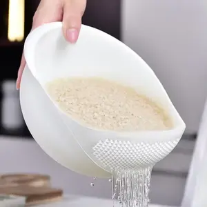 1/3pcs- Colander Rice Bowl Drain Basket Fruit Bowl Washing Drain Basket with Handle Washing Basket Home Kitchen Organizer