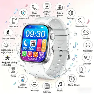 2026 New Bluetooth-compatible Smartwatch, 1.83 Inch Tft Display, Electronic Movement, Multiple Sport Modes, Brightness Adjustment, Sleep Reminder, Alarm Clock, Calculator, Wearable, Unisex Multifunctional Watch, Holiday Gift Essential