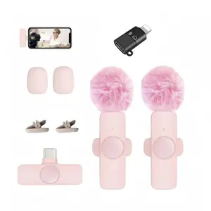 Lavalier Mic for iPhone/Android/iPad - Mini Clip-On Microphone with Crystal Clear Sound for Live Streaming, USB-C Vlog Microphone for Smartphones