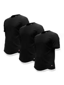 3 Pack | UndrDog Hemp & Bamboo T-Shirt for Men - PFAS Free, 4X Stronger Than Cotton, Fitted Crew Neck Tee, Breathable Moisture Wicking, Holds Shape 100+ Washes - Black