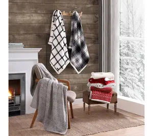 Martha Stewart Bedford Pink Plush Queen Blanket