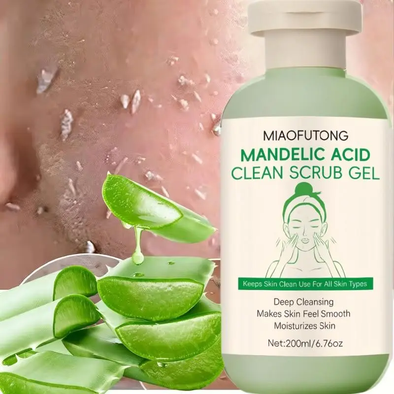 Body & Facial Scrub Gel, Brightening Exfoliating Moisturizing Deep Cleansing Exfoliating Gel, Brightening Face Peeling Agent, Dead Skin Remover, Gentle Daily Skincare Smooth