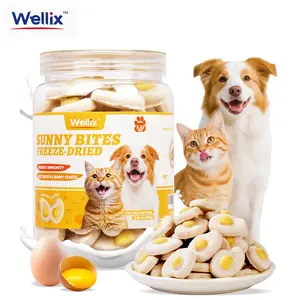 Wellix Sunny Bites – Healthy Chicken&Egg Yolk&Pumkin Freeze-Dried Treats for Cats & Dogs, 3.5oz