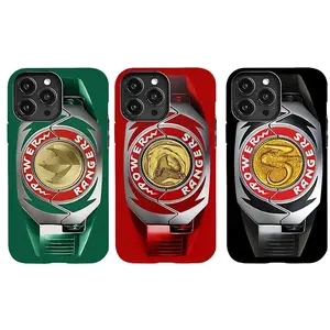 Retro Colorful Power Morpher Phone Case with Iconic All Rangers Dino Coin Design–iPhone Case Suitable for iPhone