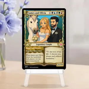 Personalized MTG Style Trading Card – Turn Your Photo into Anime Card, Custom Anniversary or Wedding Gift, Personalized Keepsake