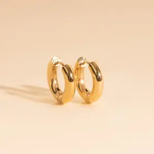 Chunky Rounded Huggie Hoop Earrings