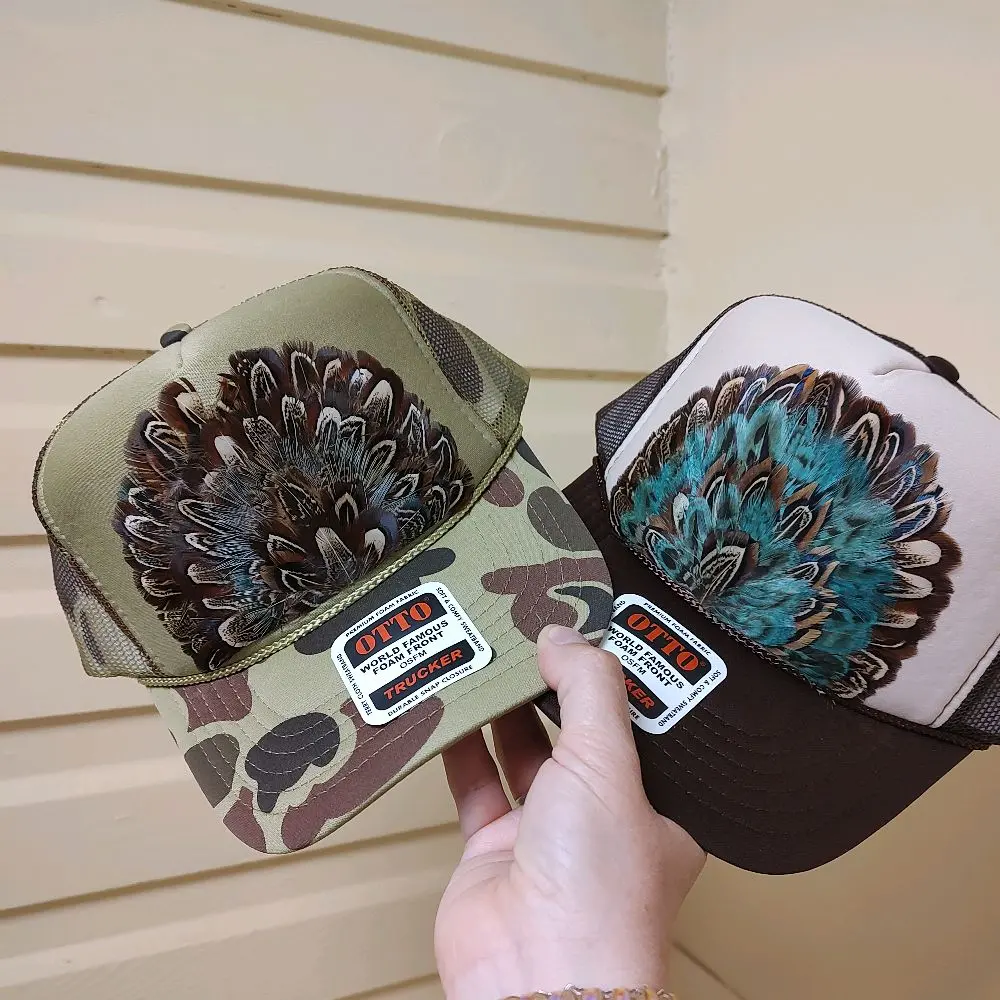 Feather Trucker Hats trendy hat style