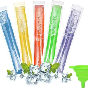 50/100/300pcs food-grade Popsicle bags, allowing you to DIY add various fruits. Leak-proof zipper sealed freezing tubes suitable for ice cream, yogurt, smoothies and juices. With a funnel for easier loading, they are very suitable for outdoor camping, fam