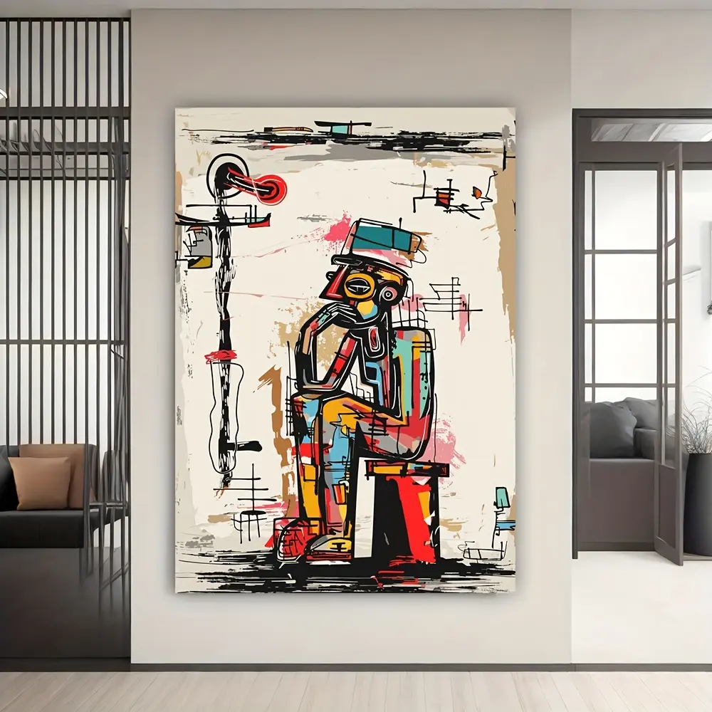 Cotton Graffiti Print Tapestry - Eco-Friendly Home Textile, Street Art Graphic Home Decor Wall Hanging for Living Room, Machine Washable Urban Graffiti Gift for Enthusiasts
