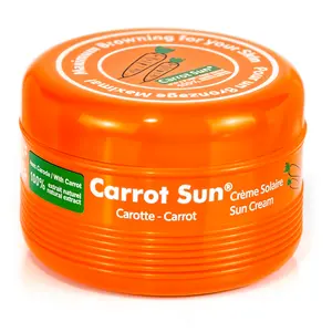 Carrot Sun Tanning Accelerator – 350ml Carotene Intensive CARROT Tanning Gel – Natural Extract Sun Cream Tanning Lotion for All Skin Types