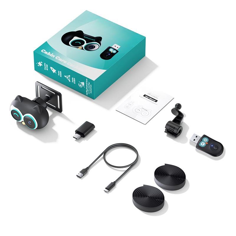 Baby Car Camera &Wireless CarPlay Adapter,1080P HD Rear Seat Monitor Display on Car Screen,150°Wide Angle No-Glow Night View, Safety for Kids & Infants