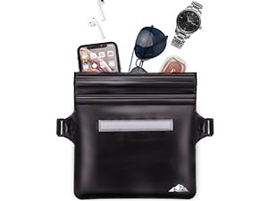 HEETA Waterproof Fanny Pack, Waterproof Pouch Dry Bag 2/3/4 Pack for Phone Passport Purse, Adjustable Waist Strap for Swimming Kayaking Boating Paddle Board Accessories Cruise Beach Camping Essentials