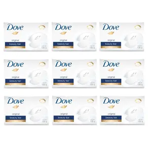 Dove Original Bar Soap - Bulk Packaged, Boxed, Bar-Shaped Soaps, 4.75 oz (135g) Each, Pack of 9, Beauty & Personal Care Daily Bath & Shower Cleanser, Bulk Packaged Soaps