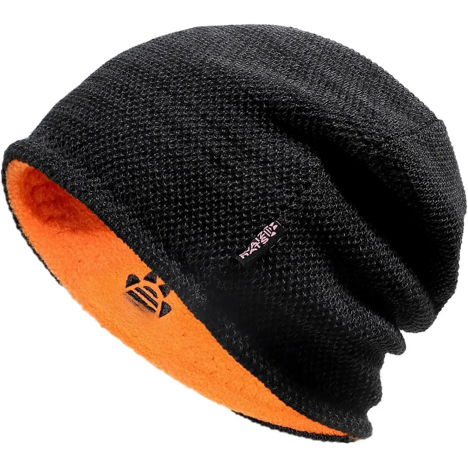 Men's Fitted Skull Cap, Reversible Fleece Lined Beanie with Hexagonal Top - Warm Windproof Knit Winter Hat, Sweat-Wicking, Fitted Hat Beanie, Windproof Knit Helps Block Chill, Iconic Skull Cap Adds Street Style, Knitted Hat