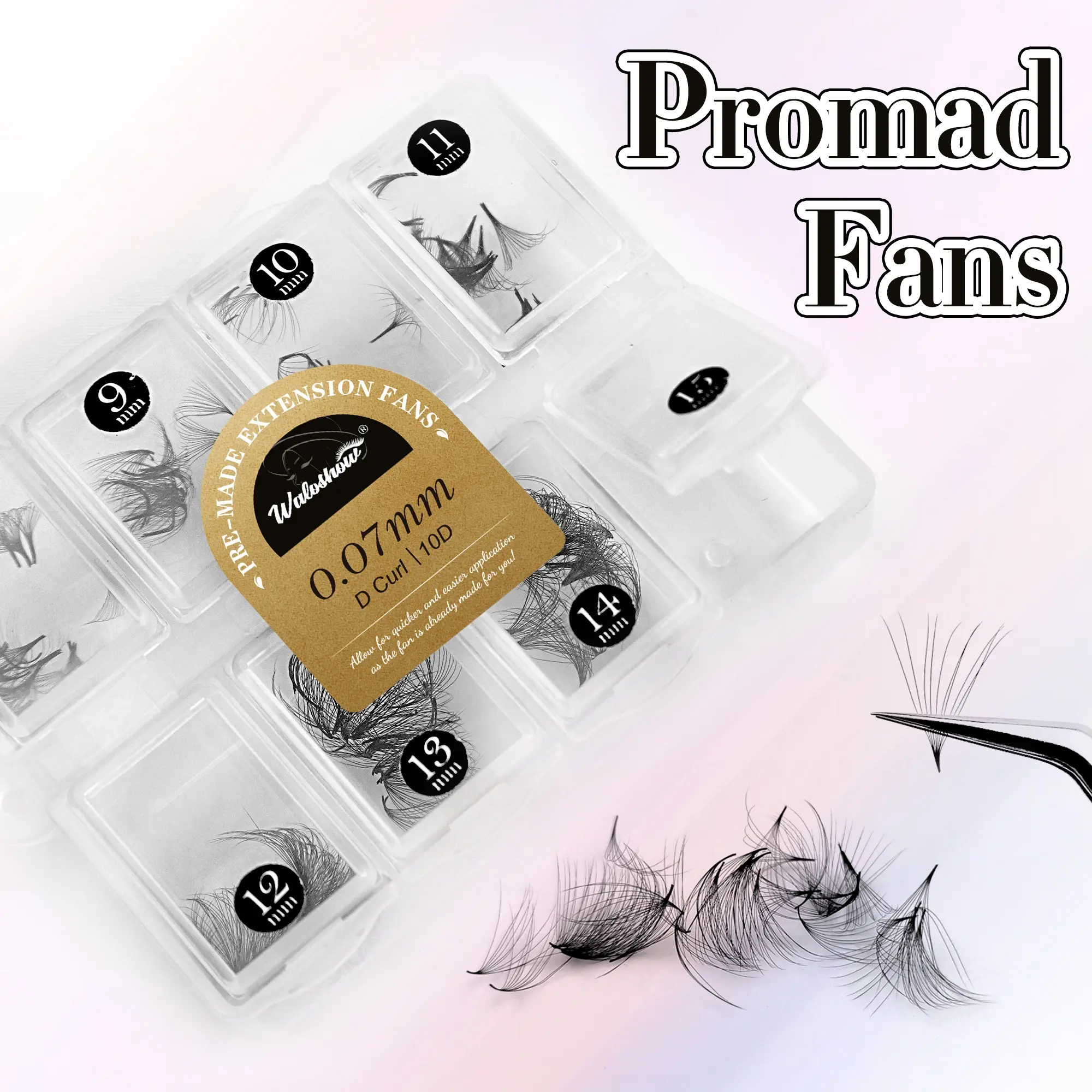Curly Eyelash Extension, 1 Set Premade Fans Eyelash Extension, Handmade Loose Volume Lash for Salon Use, Eye Makeup Enhancers, DIY Eyelash Extensions, Diy Volume Eyelashes, High Quality Eyelashes, Dramatic Volume Eyelash, Volumized False Eyelashes
