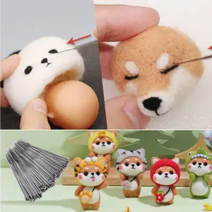 100Pcs Felting Needles Kits DIY Wool Pin Felting Tools Set Handmade Handcraft Tool Accessories for Felting Making Lovers (L)