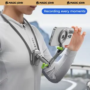 NEW -MAGIC JOHN Magnetic Neck Phone Mount – Hands-Free Vlogging, TikTok Live & Travel Filming | 360° Adjustable & Wearable