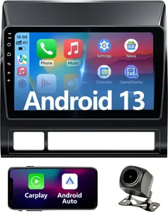 Android 13 Car Stereo for Toyota Tacoma 2005-2015 9" Touchscreen Radio with Wireless CarPlay Android Auto GPS FM DSP WiFi Bluetooth AHD Backup Camera SWC 2GB+64GB