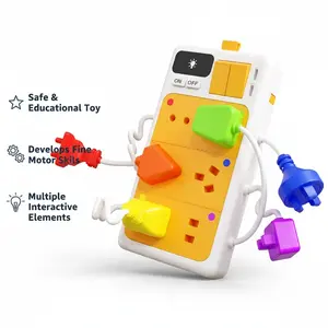 Montessori Realistic Sensory Socket Toy, Safe Replacement, Encourages Exploration, Develops Fine Motor Skills, Mode 2 with 6 Music Melodies, Perfect Birthday Gift