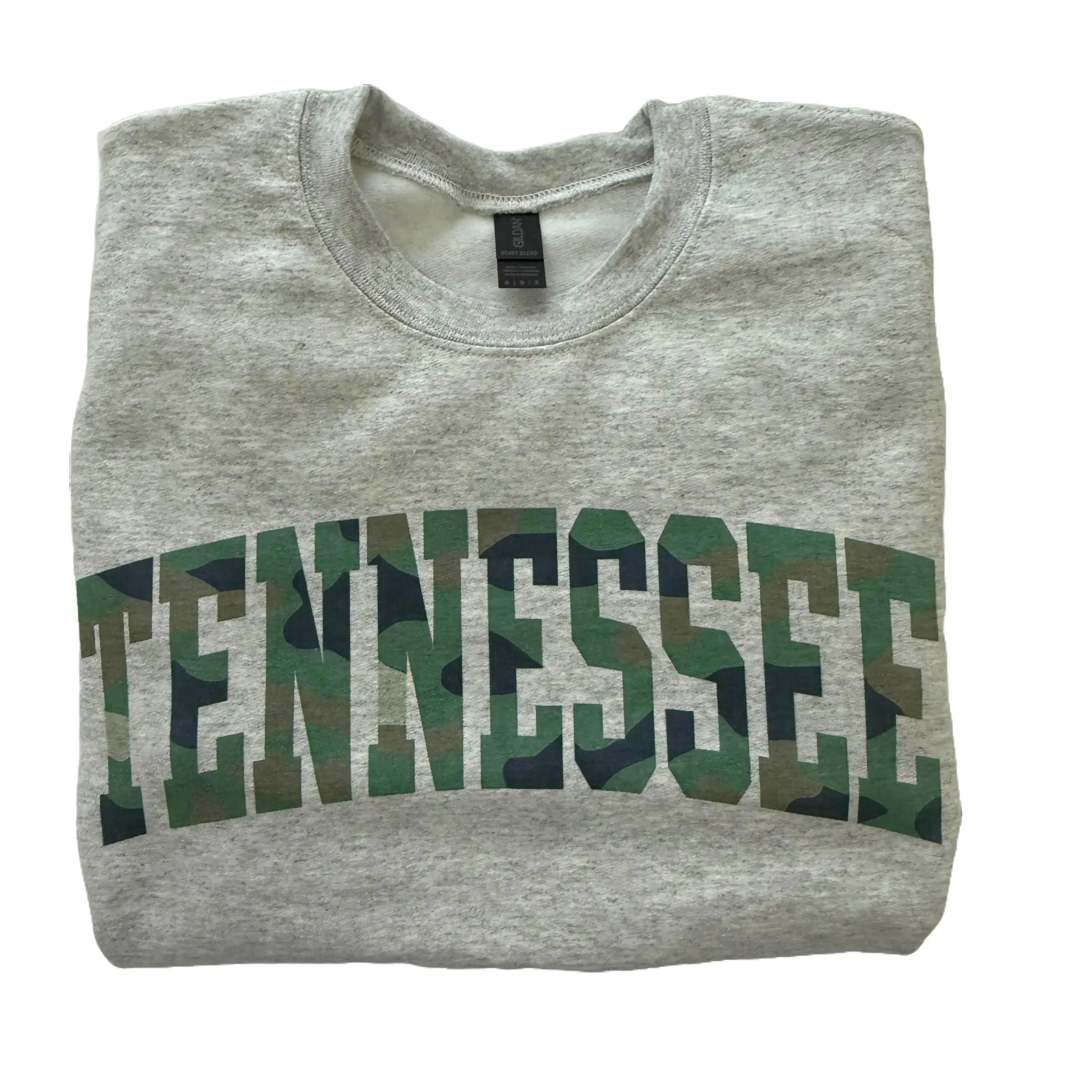 Camo State Name Sweatshirt Comfortable Fall Varsity Pullover Women's Fashion Crew Neck Texas Tennessee Kentucky Alabama Casual Womenswear