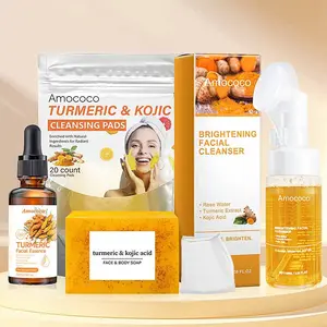 Turmeric Soap & Essential Oil Set,Including 1Counts Turmeric Soap &1 Counts Essential Oil & 1CountsSoap Saver, Daily Skin Care Set forMen &Women