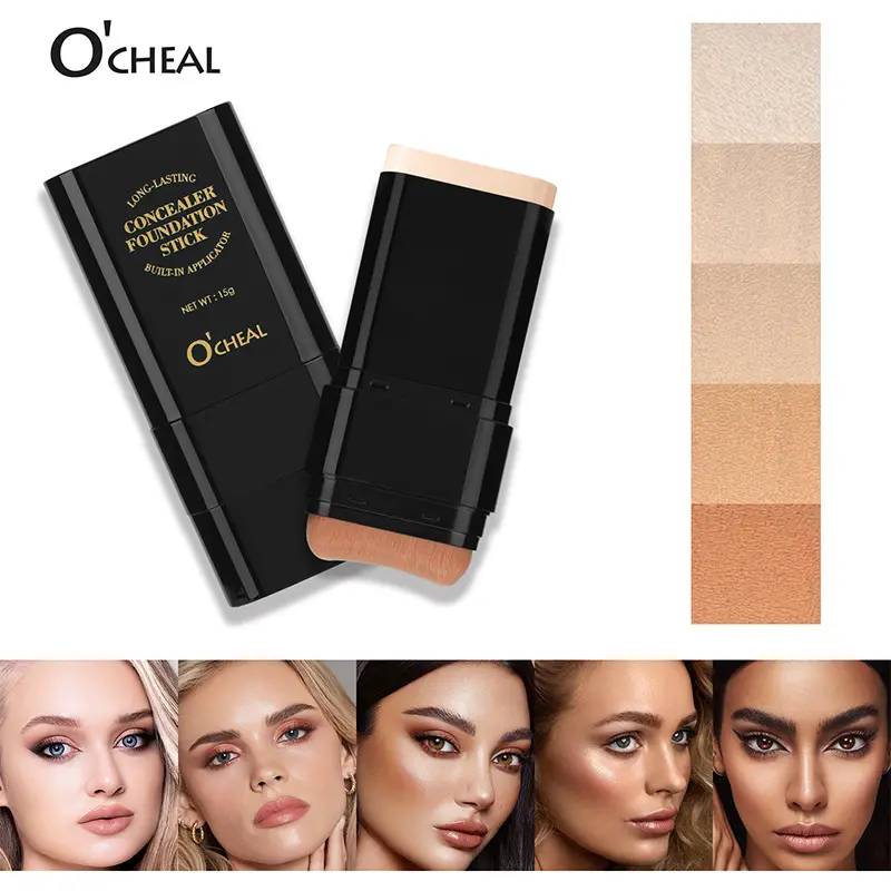 Waterproof Long-Lasting Hydrating Moisturizing Concealer Foundation Stick Cosmetic, Gentle Lightweight Coverage Natural Finish Flawless Makeup Base, Perfect for Daily Use & Special Occasions