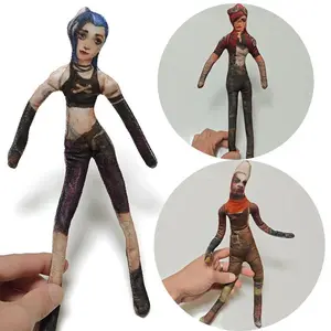 Arcane Jinx Funny Doll Anime Vi Ekko Movable Toy Shapeshift Figure Cartoon Multi-Jointed Mannequin Model Statue Ornaments Gift