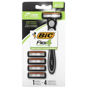 BIC Flex 4 Sensitive, 1 Handle, 4 Cartridges