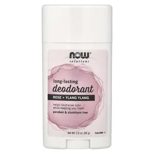 NOW Foods Solutions, Long-Lasting Deodorant, Rose + Ylang Ylang, 2.2 oz (62 g)