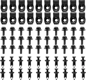 Nilight 70PCS Engine Under Cover Splash Shield Guard Body Bolts Bumper Fender Liner Push Retainer Fastener Rivet Clips for Infiniti G35 G37 FX35 FX45 EX35 Nissan 370Z 350Z Car Black Vehicle Replacement Automotive dealsforyoudays