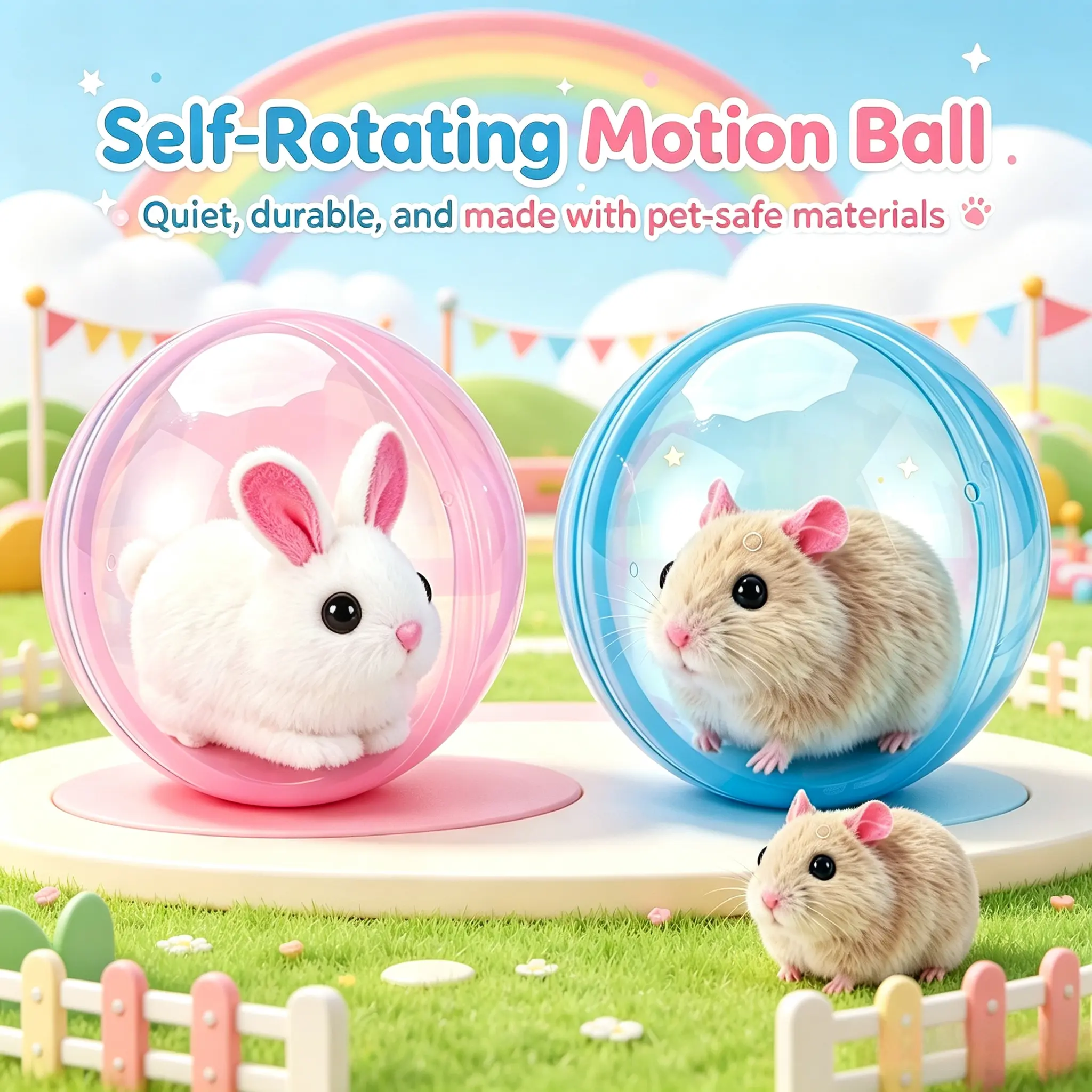 Boredom Buster Smart Interactive Cat Toy, Battery Powered Auto-Rolling Moving Ball with Vivid Mouse Shape, Hands-Free Automatic Play Entertainment Toy to Relieve Anxiety for All Indoor Cats