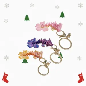 3PCS Gradient Color 3D Printed Fantasy Dragon Keychain Charm, Cute Design, Multi-Purpose Decoration For Bags, Keys, Car Rearview Mirrors, And Phones, Perfect Holiday Gift, A Dreamy Little Present For Girls