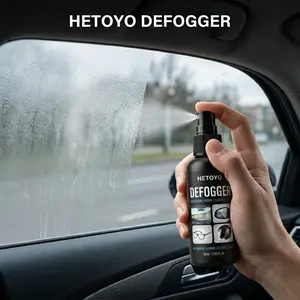 Long-lasting anti-fog spray, polyester liquid, easy-to-use anti-fog agent for windshields and interior windows, suitable for automotive glass, helmets, mirrors, glasses, and reflective surfaces.
